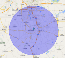 All Clean Service Area Map