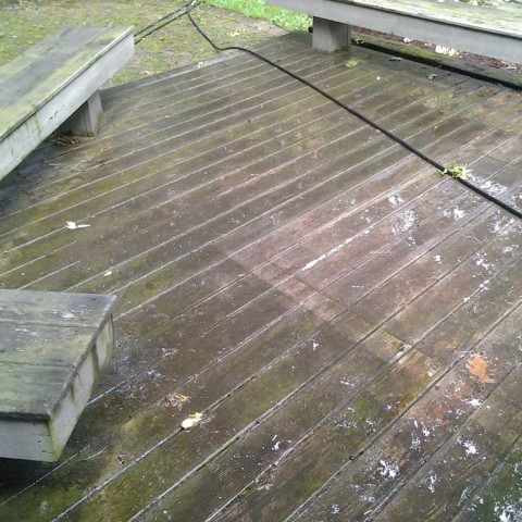 Deck Stain Prep Before