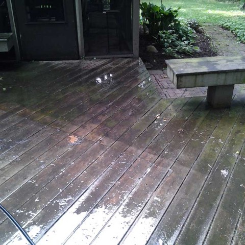 Deck Stain Prep Before 2